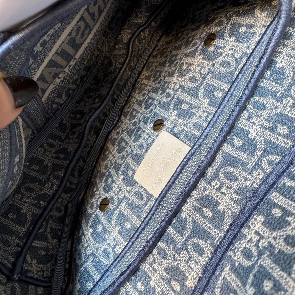 Dior Oblique Jacquard Saddle Bag Blue - Picture 10 of 12